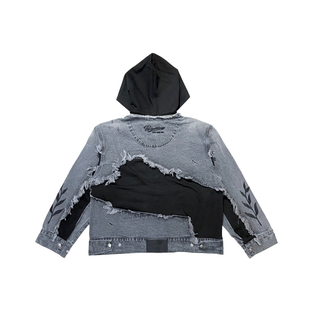 BREAK DENIM JACKET - BLACK