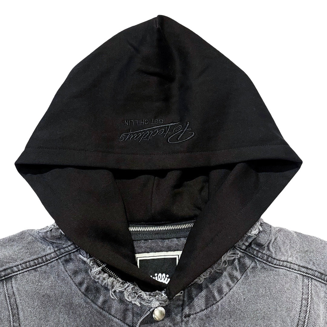 BREAK DENIM JACKET - BLACK
