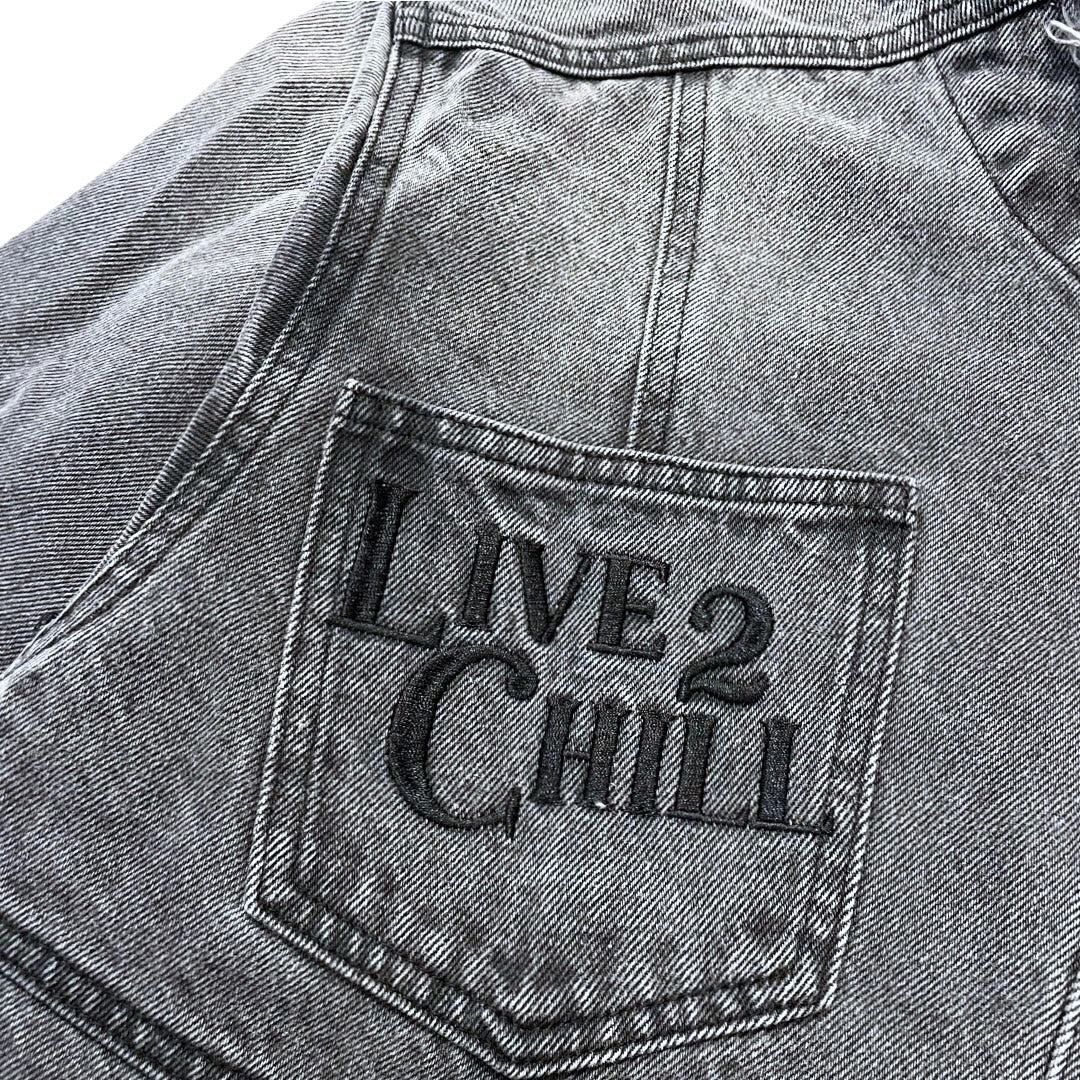 BREAK DENIM JACKET - BLACK