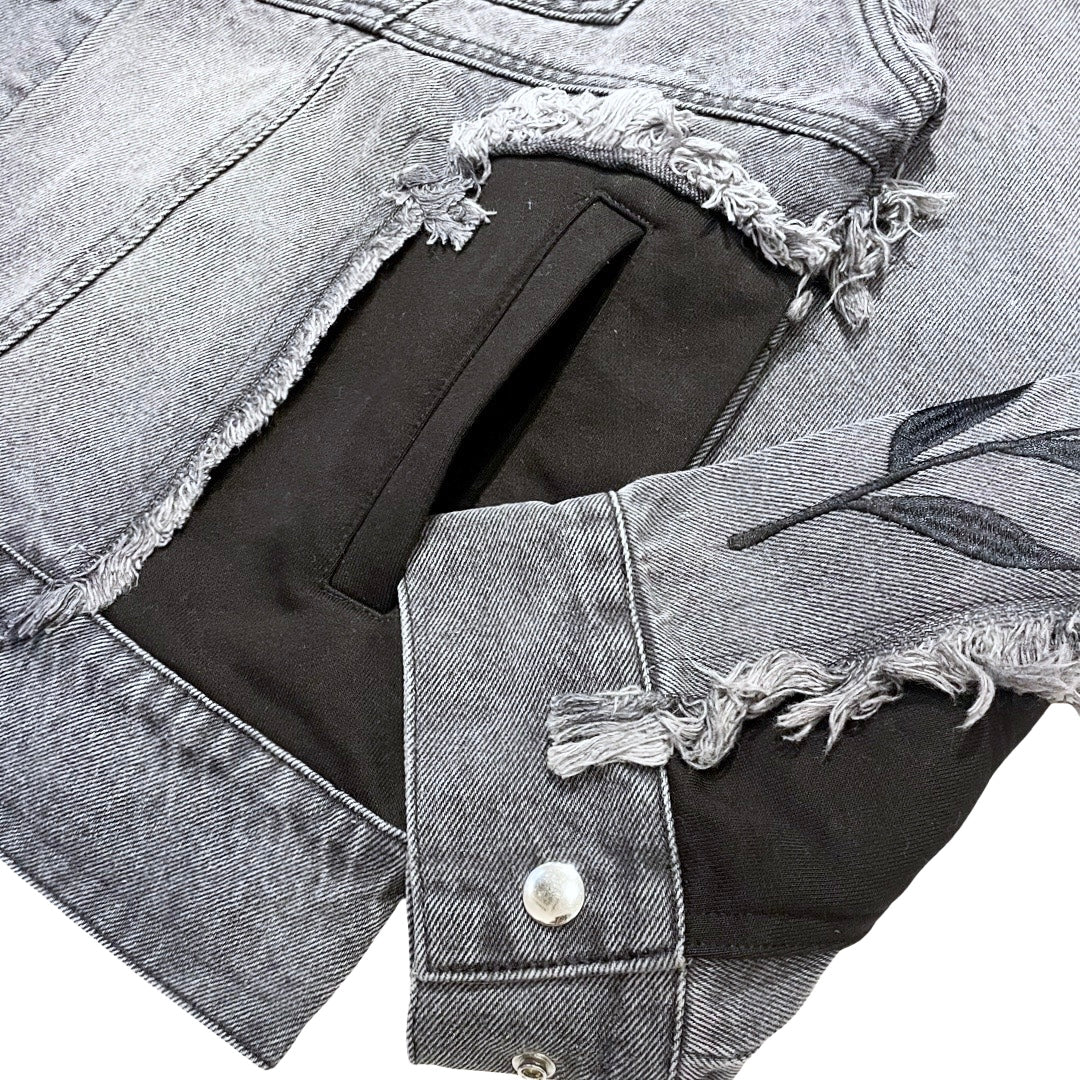 BREAK DENIM JACKET - BLACK
