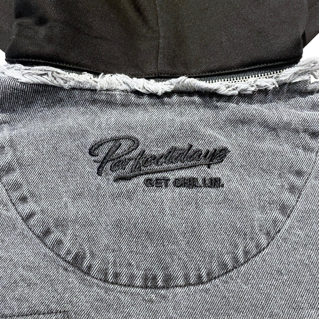 BREAK DENIM JACKET - BLACK
