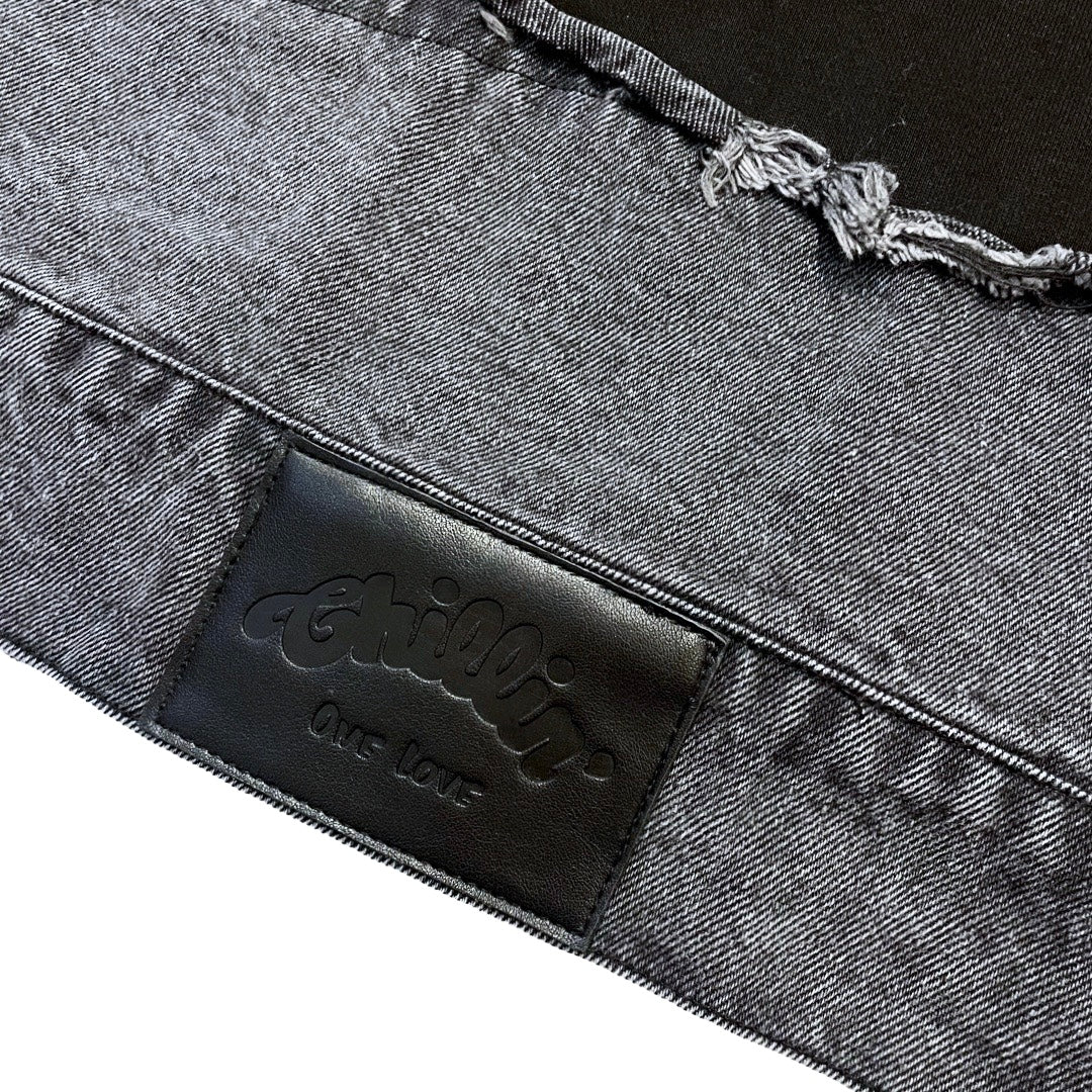 BREAK DENIM JACKET - BLACK