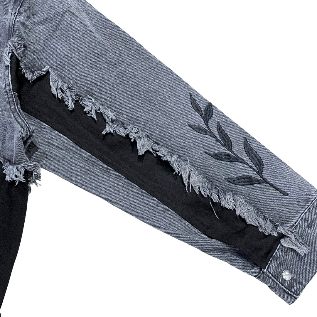 BREAK DENIM JACKET - BLACK