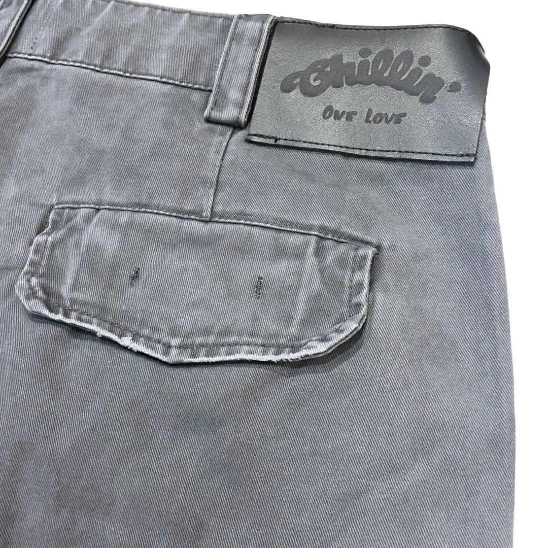 TWILL CARGO PANTS - GREY