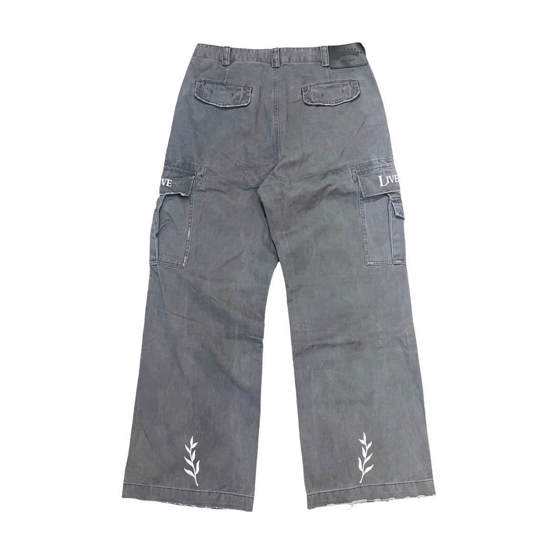 TWILL CARGO PANTS - GREY