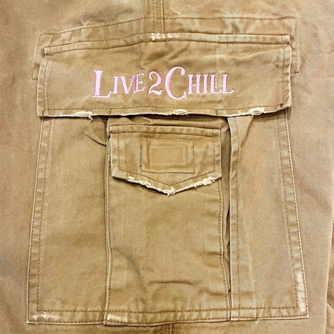TWILL CARGO PANTS - KHAKI