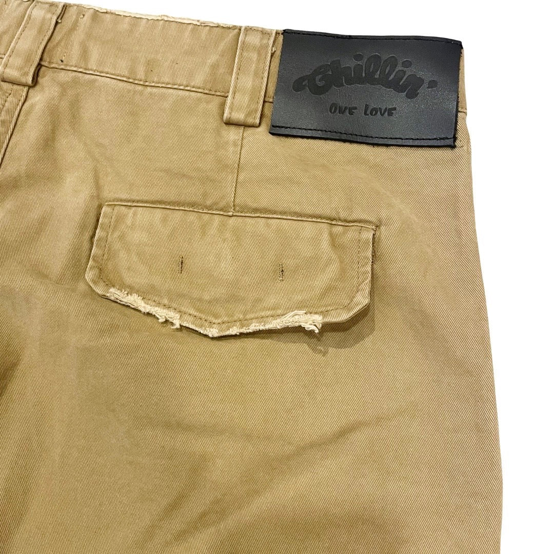 TWILL CARGO PANTS - KHAKI