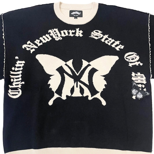 BUTTERFLY SPRING SWEATER - BLACK