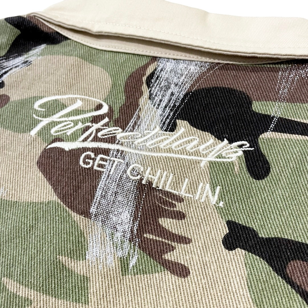 CAMO OPEN ZIP SHIRTS