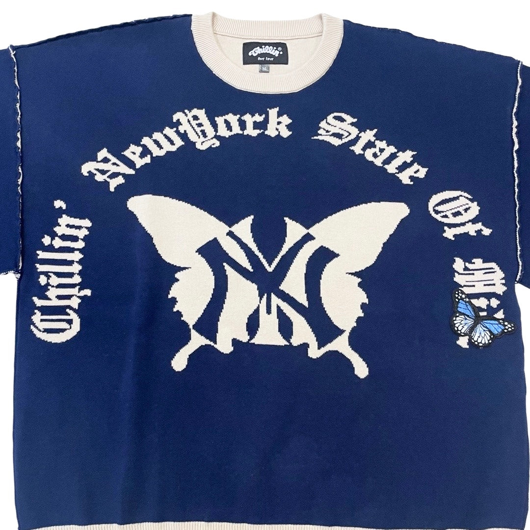 BUTTERFLY SPRING SWEATER - NAVY