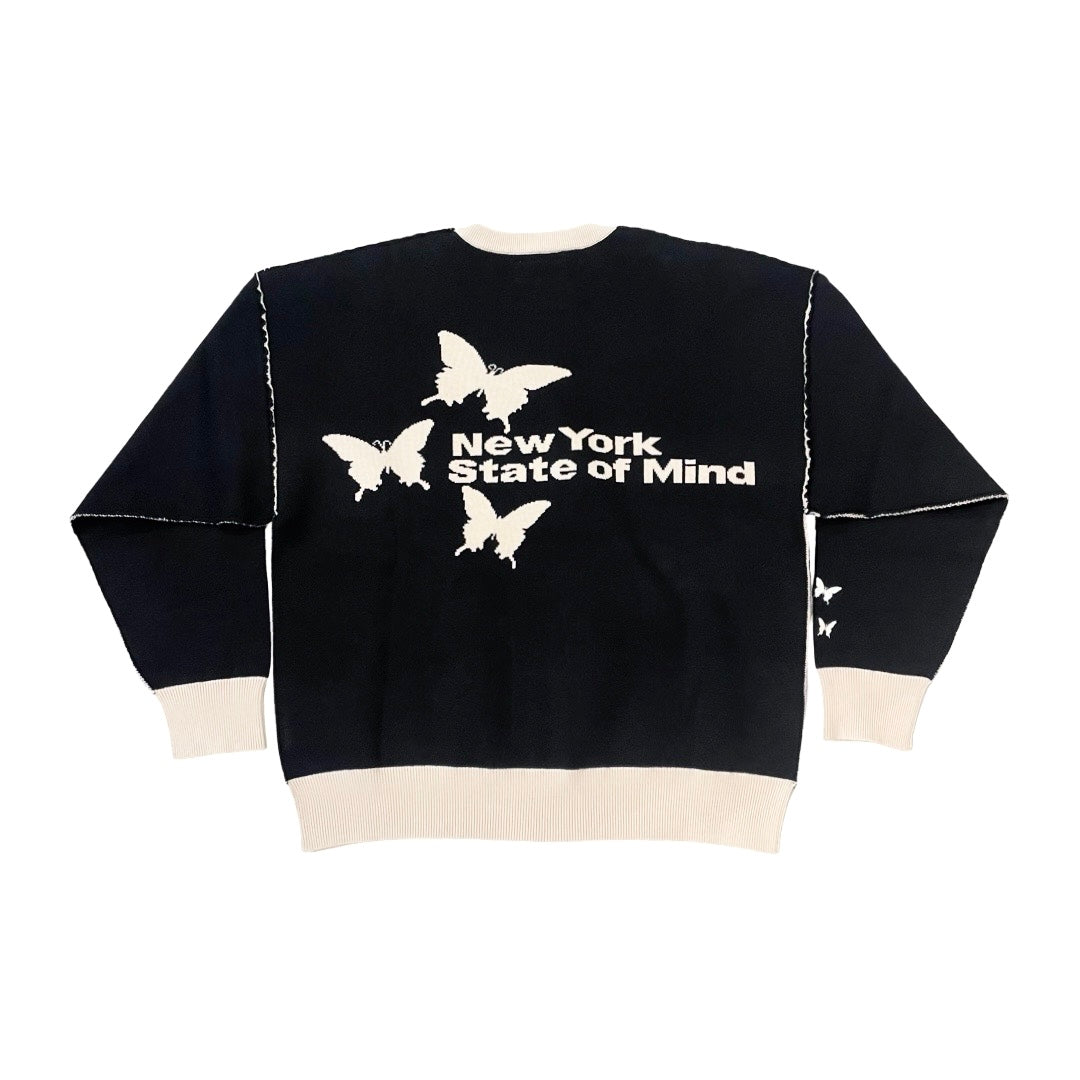 BUTTERFLY SPRING SWEATER - BLACK