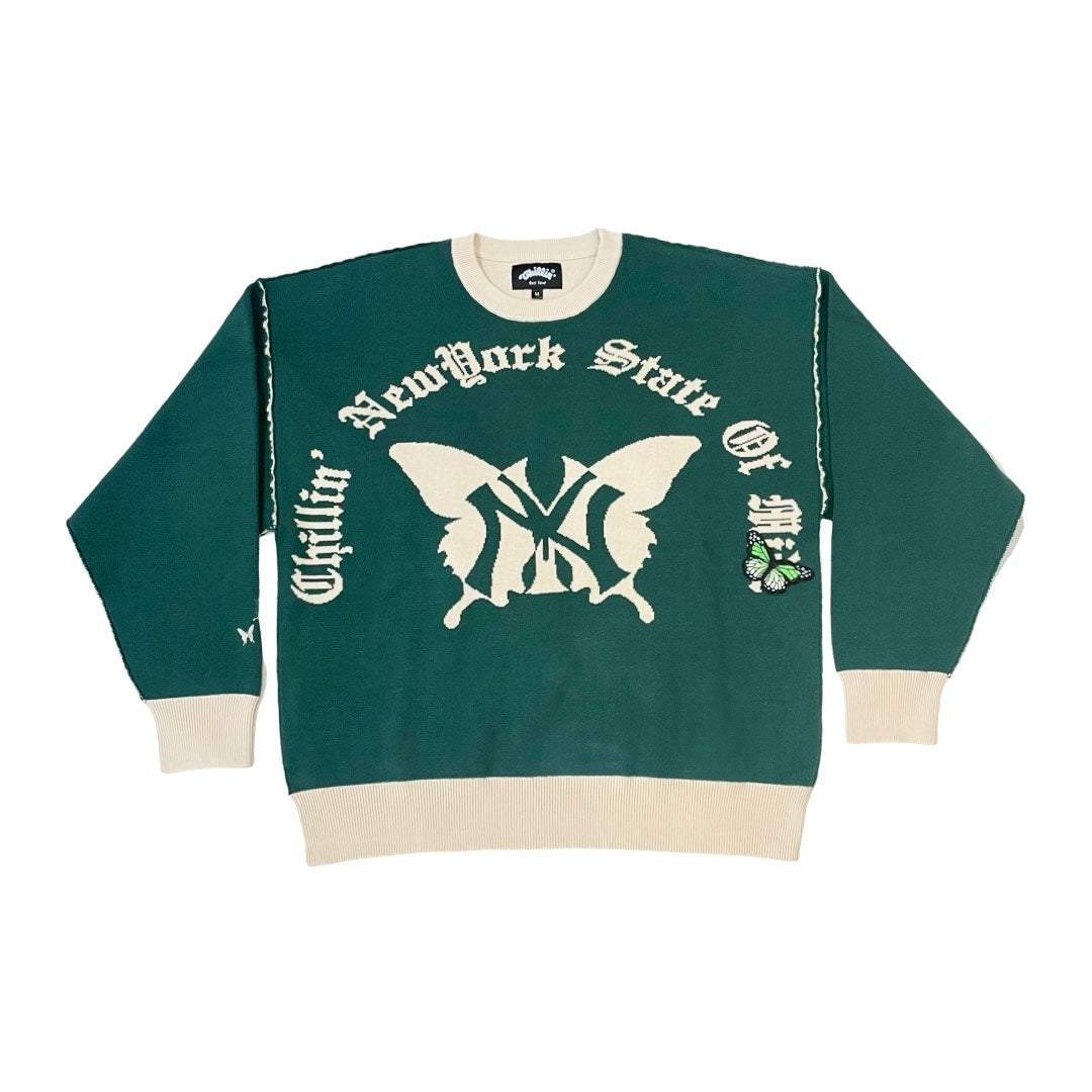 BUTTERFLY SPRING SWEATER - GREEN