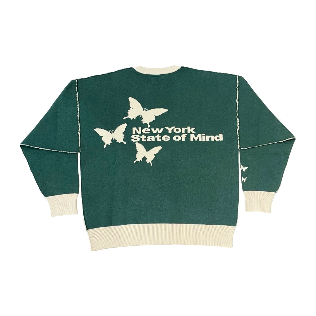 BUTTERFLY SPRING SWEATER - GREEN