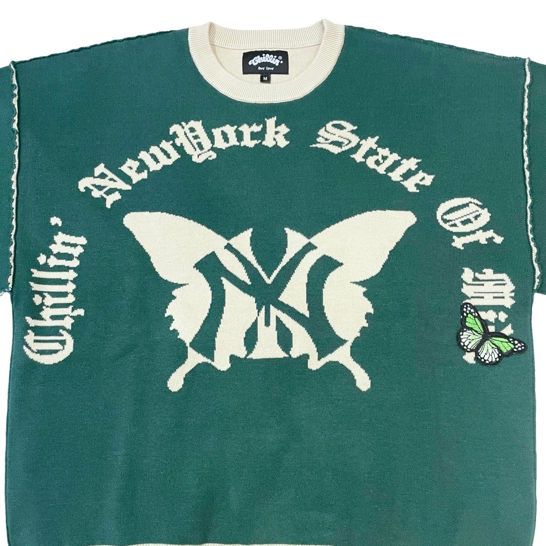 BUTTERFLY SPRING SWEATER - GREEN