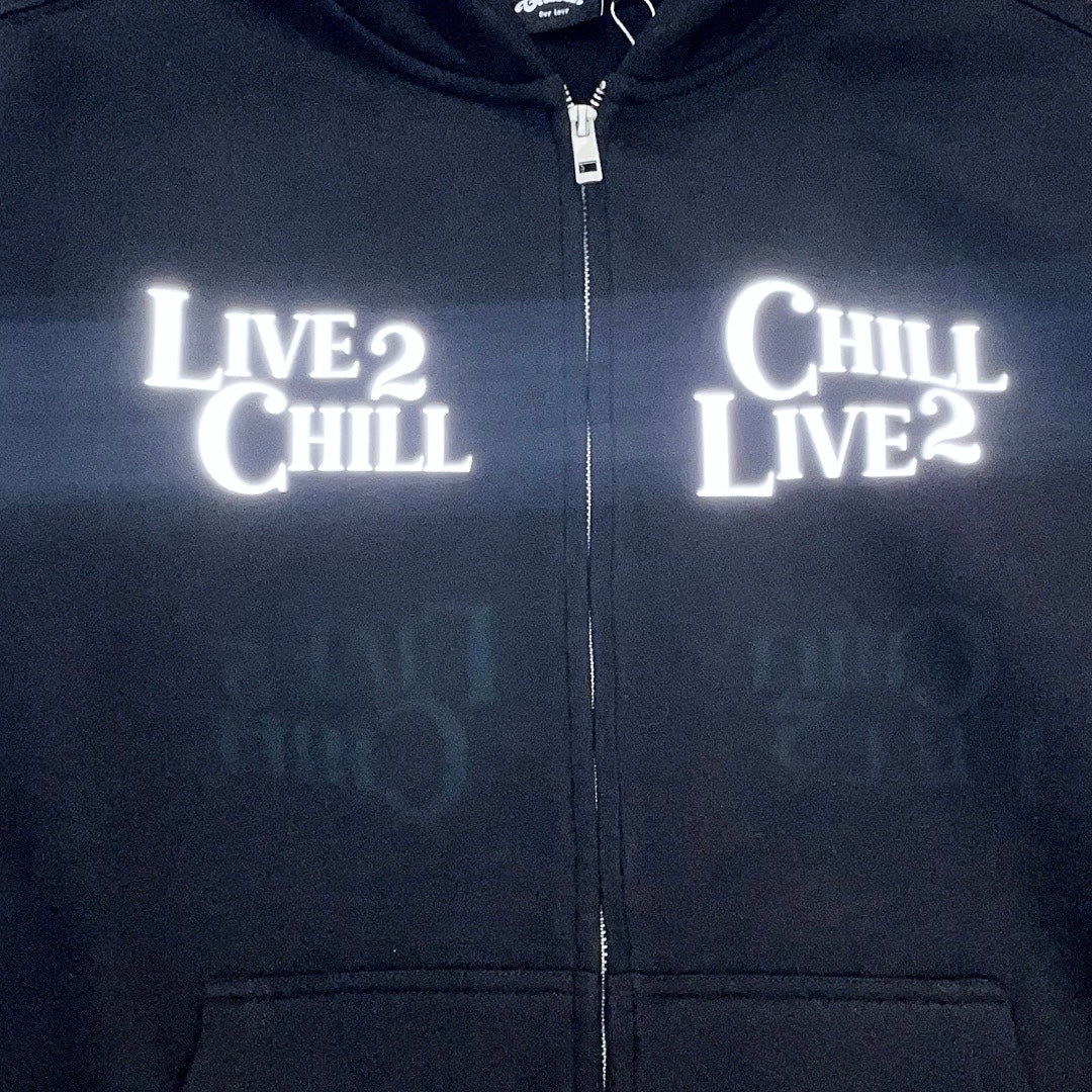L2C REFLECTOR HOODIE - BLACK