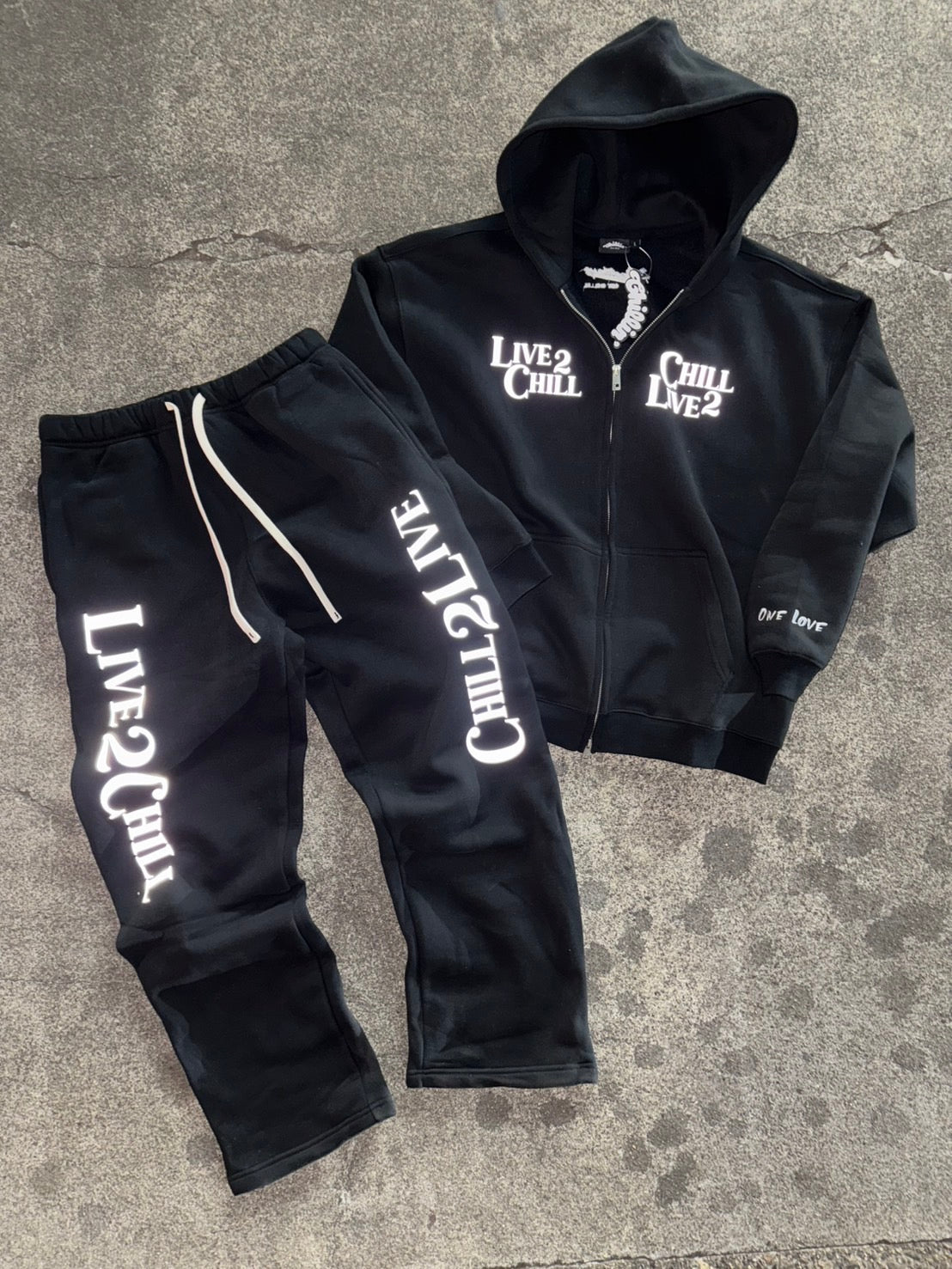 L2C REFLECTOR HOODIE - BLACK