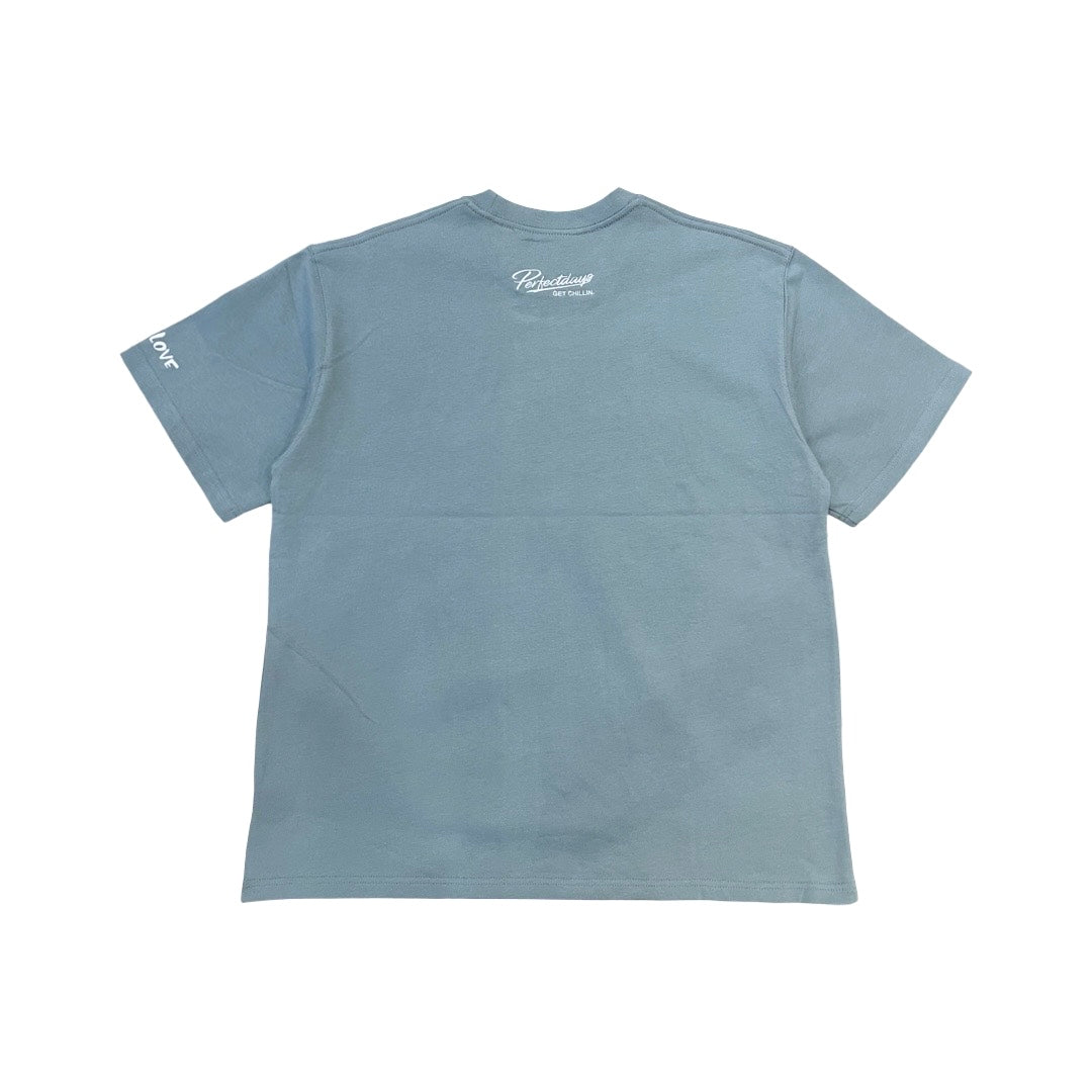 BIG LOGO S/S TEE - ASH BLUE