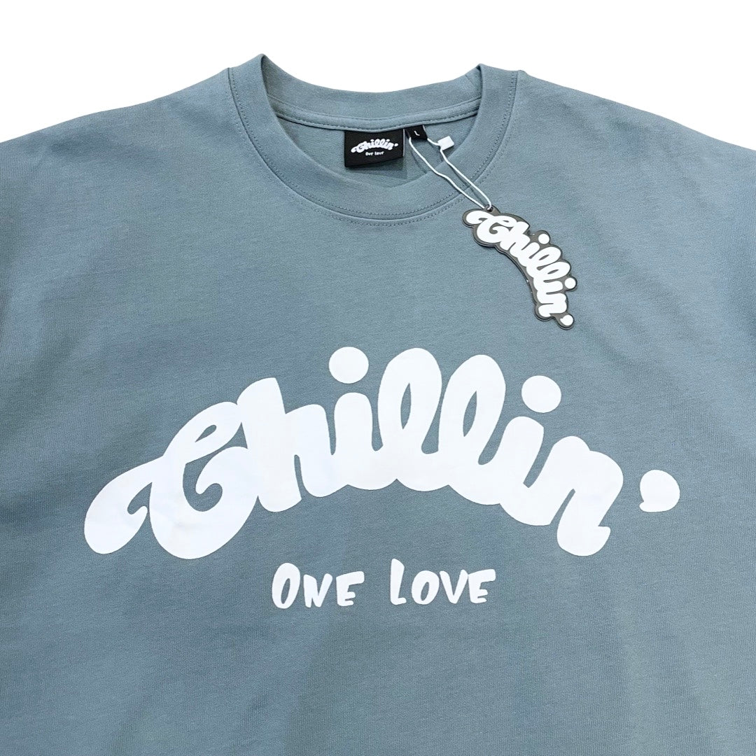 BIG LOGO S/S TEE - ASH BLUE