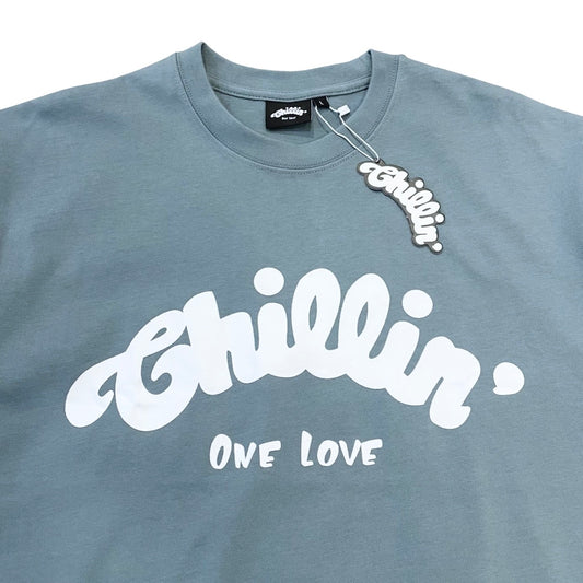 BIG LOGO S/S TEE - ASH BLUE