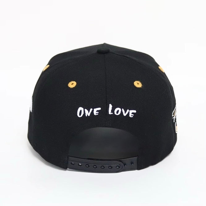 5PANEL CAP "ROSE" - BLACK