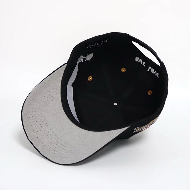 5PANEL CAP "ROSE" - BLACK