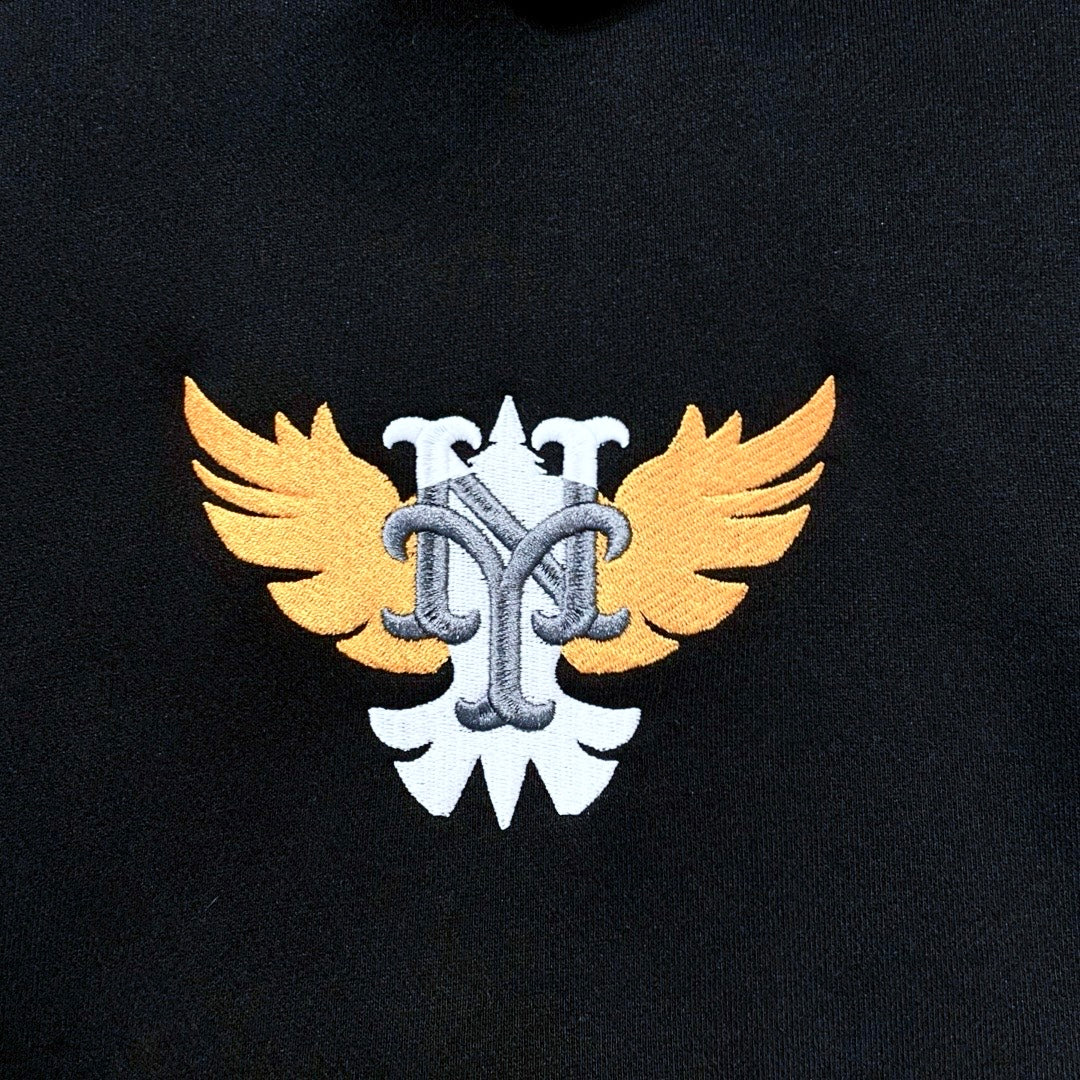 NY EAGLE HOODIE - BLACK