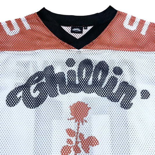 ROSE FOOTBALL MESH JERSEY - RED