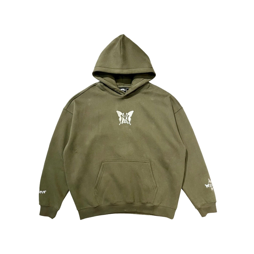 NY BUTTERFLY SWEATSUIT SET - MOS GREEN