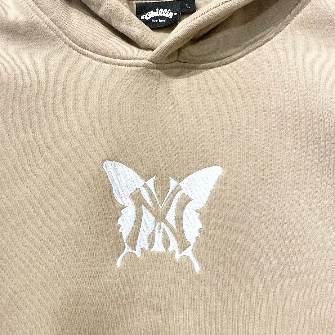 NY BUTTERFLY SWEATSUIT SET - KHAKI