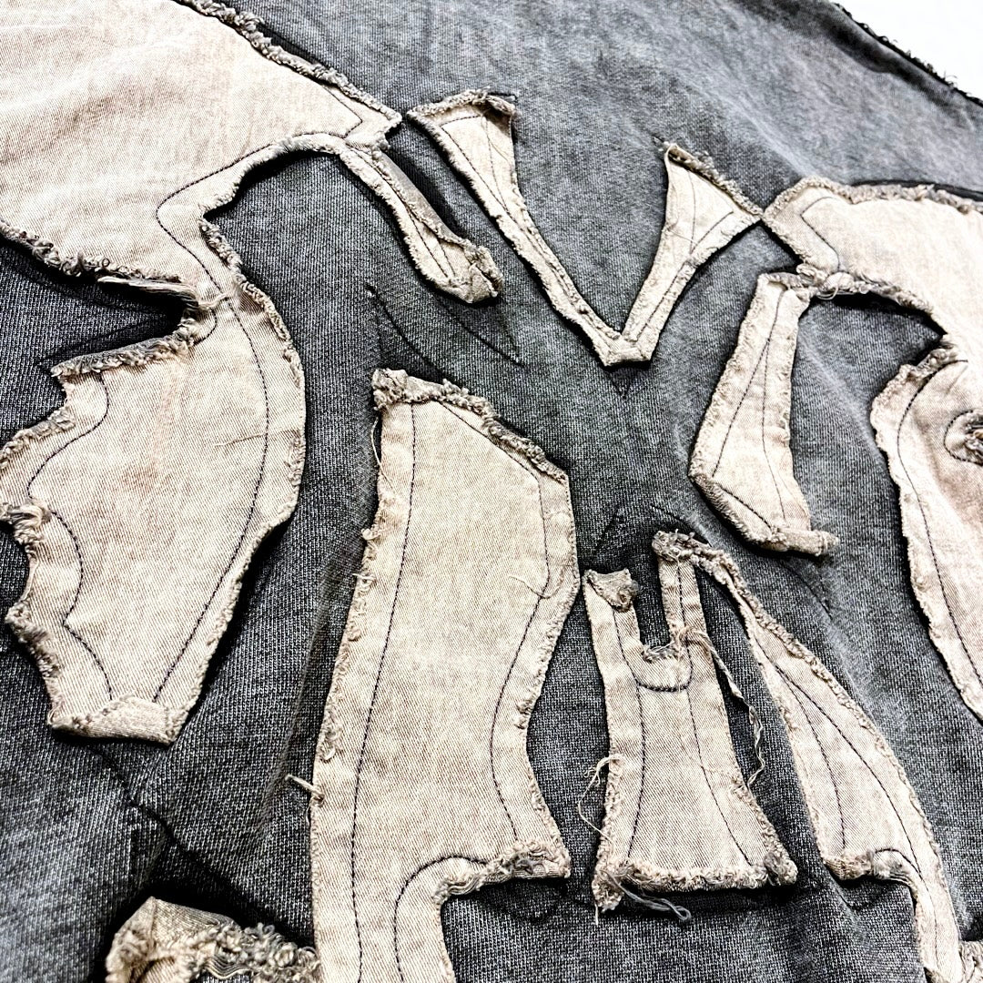 NY BUTTERFLY PIGMENT ZIP HOODIE - BLACK