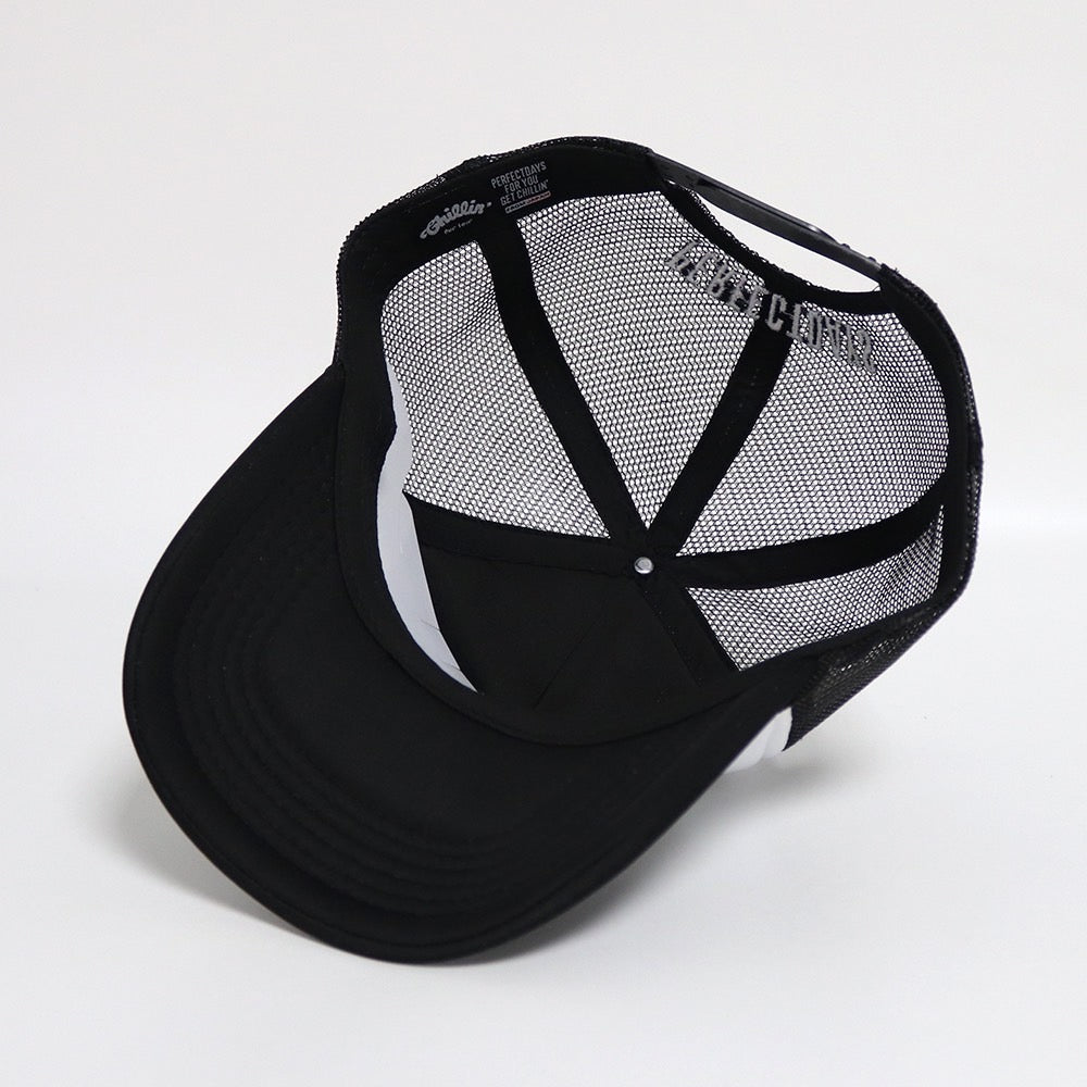 LOGO 5PANEL MESH CAP - WHITE / BLACK