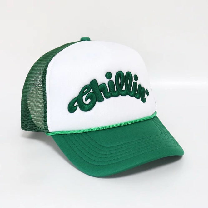 LOGO 5PANEL MESH CAP - WHITE / GREEN