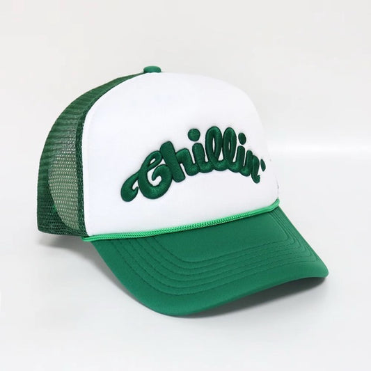LOGO 5PANEL MESH CAP - WHITE / GREEN