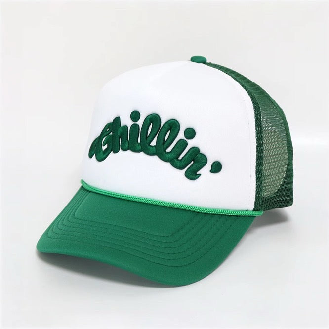 LOGO 5PANEL MESH CAP - WHITE / GREEN