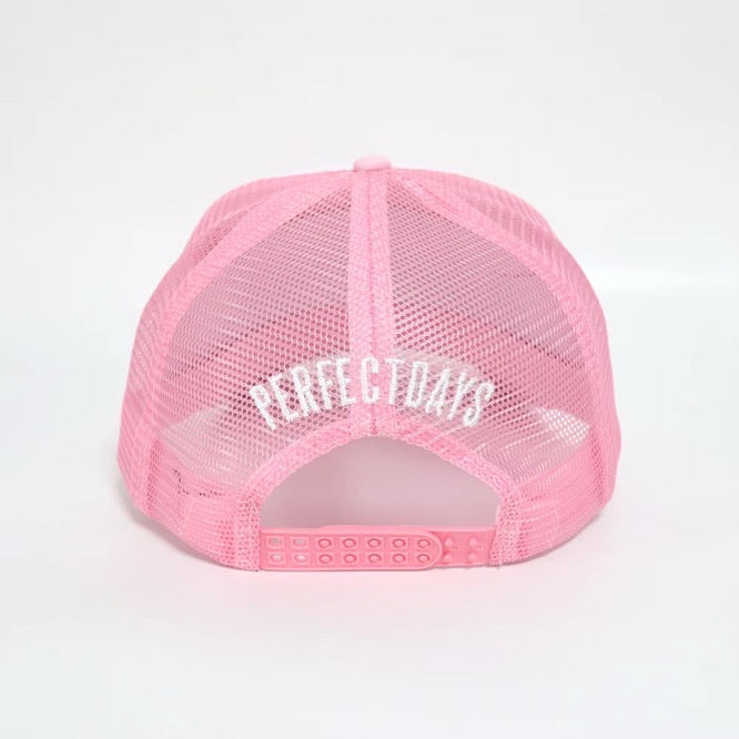 LOGO 5PANEL MESH CAP - WHITE / PINK