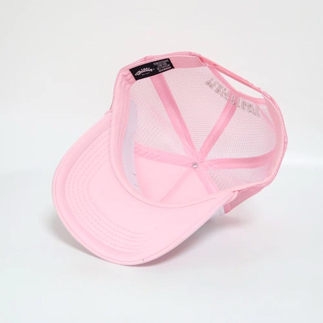 LOGO 5PANEL MESH CAP - WHITE / PINK