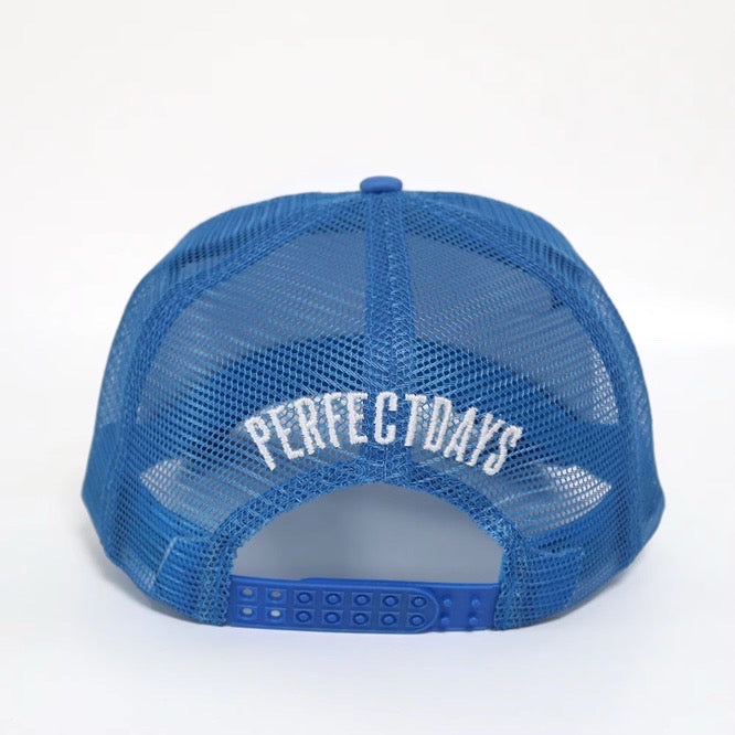 LOGO 5PANEL MESH CAP - WHITE / BLUE