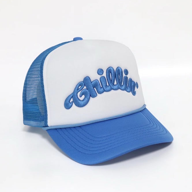 LOGO 5PANEL MESH CAP - WHITE / BLUE
