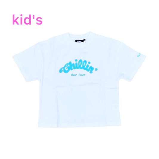KID'S LOGO S/S TEE - WHITE / MINT