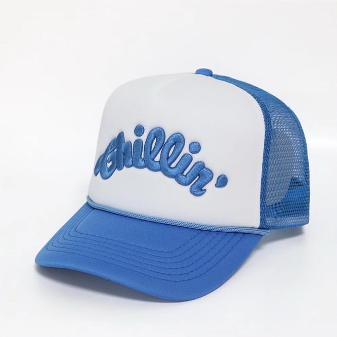 LOGO 5PANEL MESH CAP - WHITE / BLUE