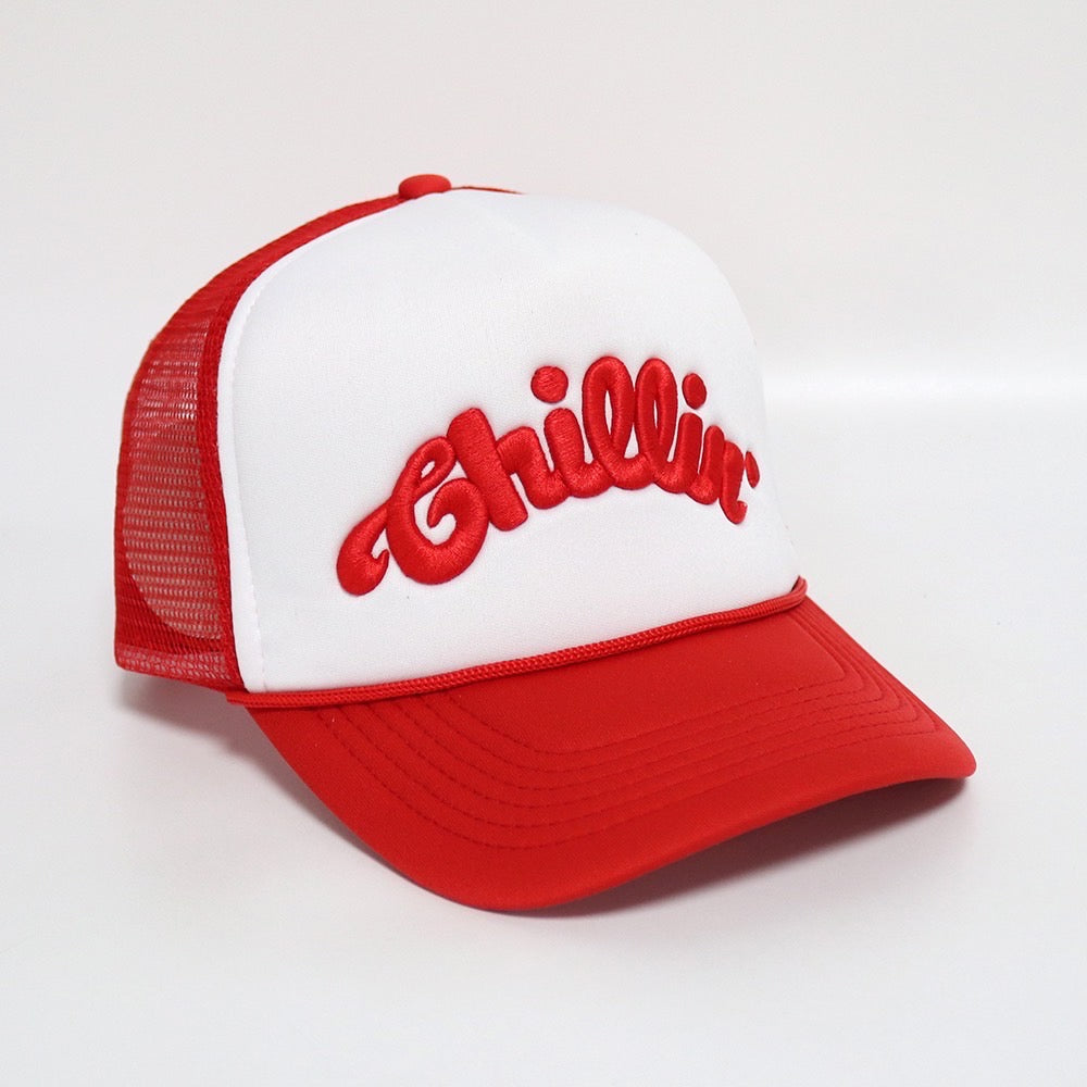 LOGO 5PANEL MESH CAP - WHITE / RED
