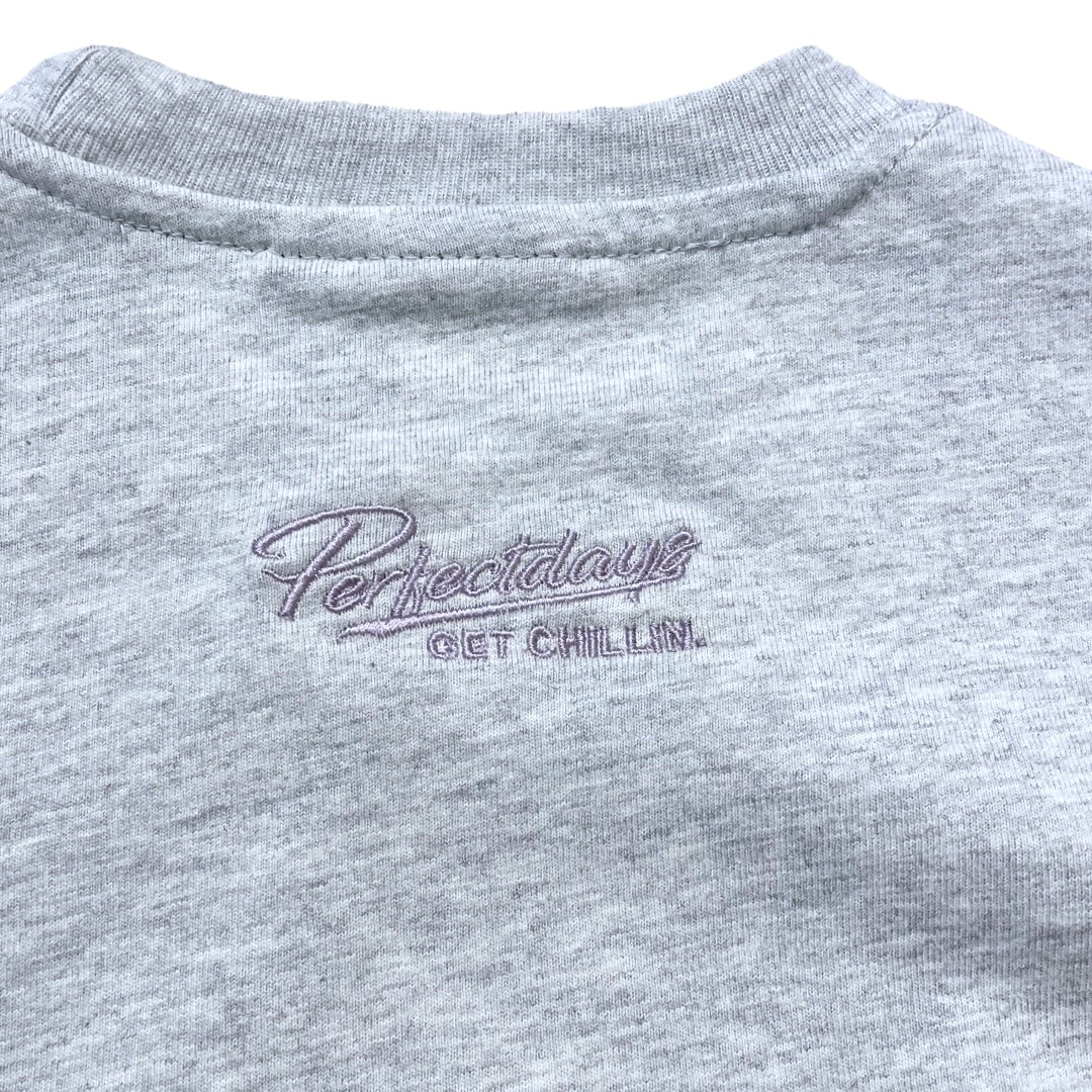 KID'S LOGO S/S TEE - GREY / PURPLE