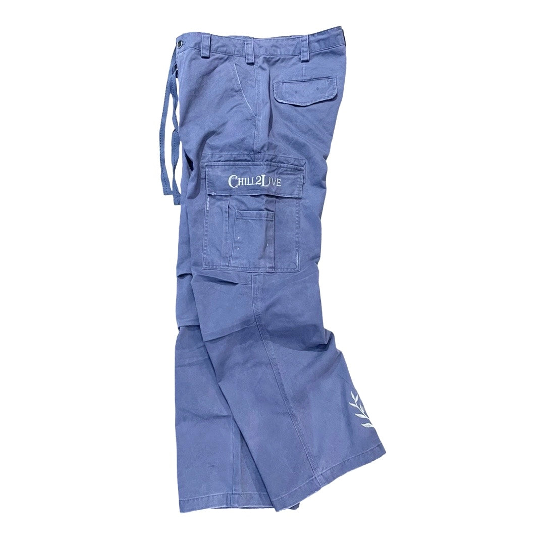 TWILL CARGO PANTS - NAVY