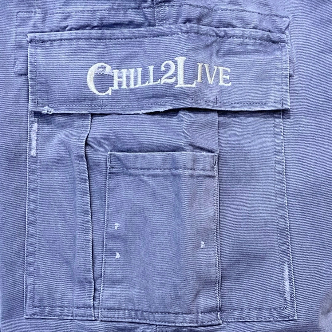 TWILL CARGO PANTS - NAVY