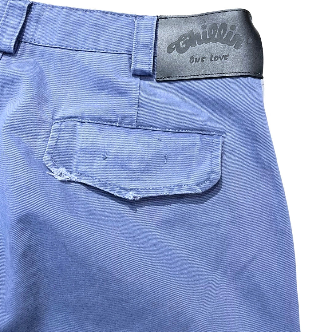 TWILL CARGO PANTS - NAVY
