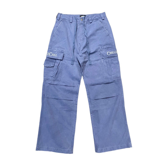 TWILL CARGO PANTS - NAVY