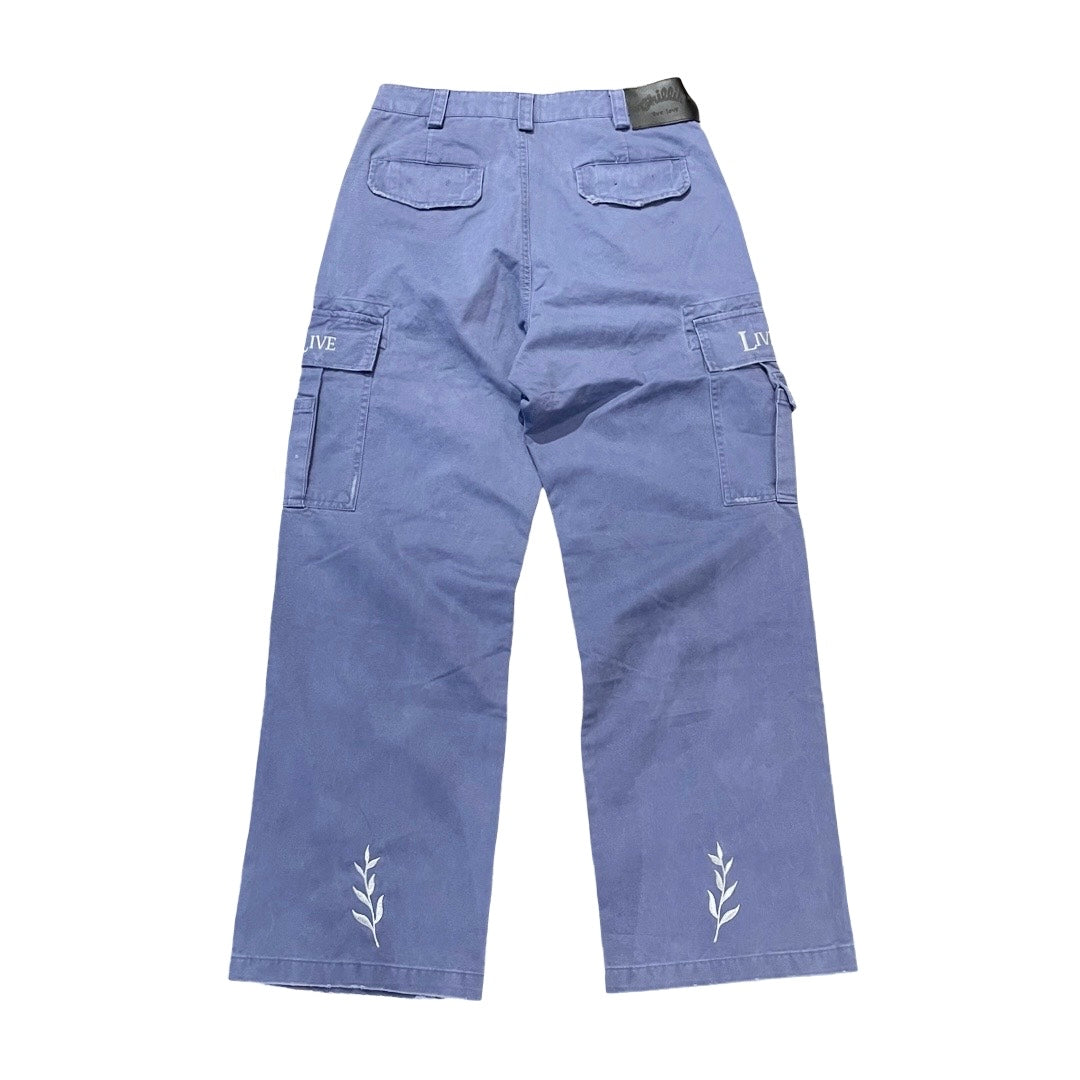 TWILL CARGO PANTS - NAVY