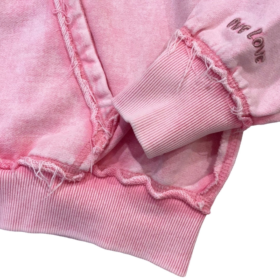 NY BUTTERFLY PIGMENT ZIP HOODIE - PINK