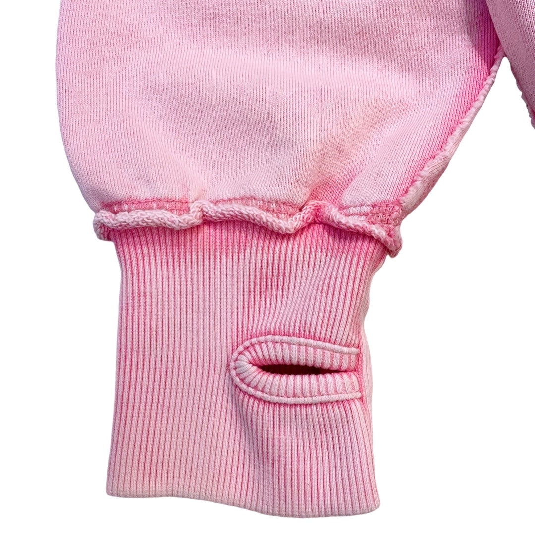 NY BUTTERFLY PIGMENT ZIP HOODIE - PINK