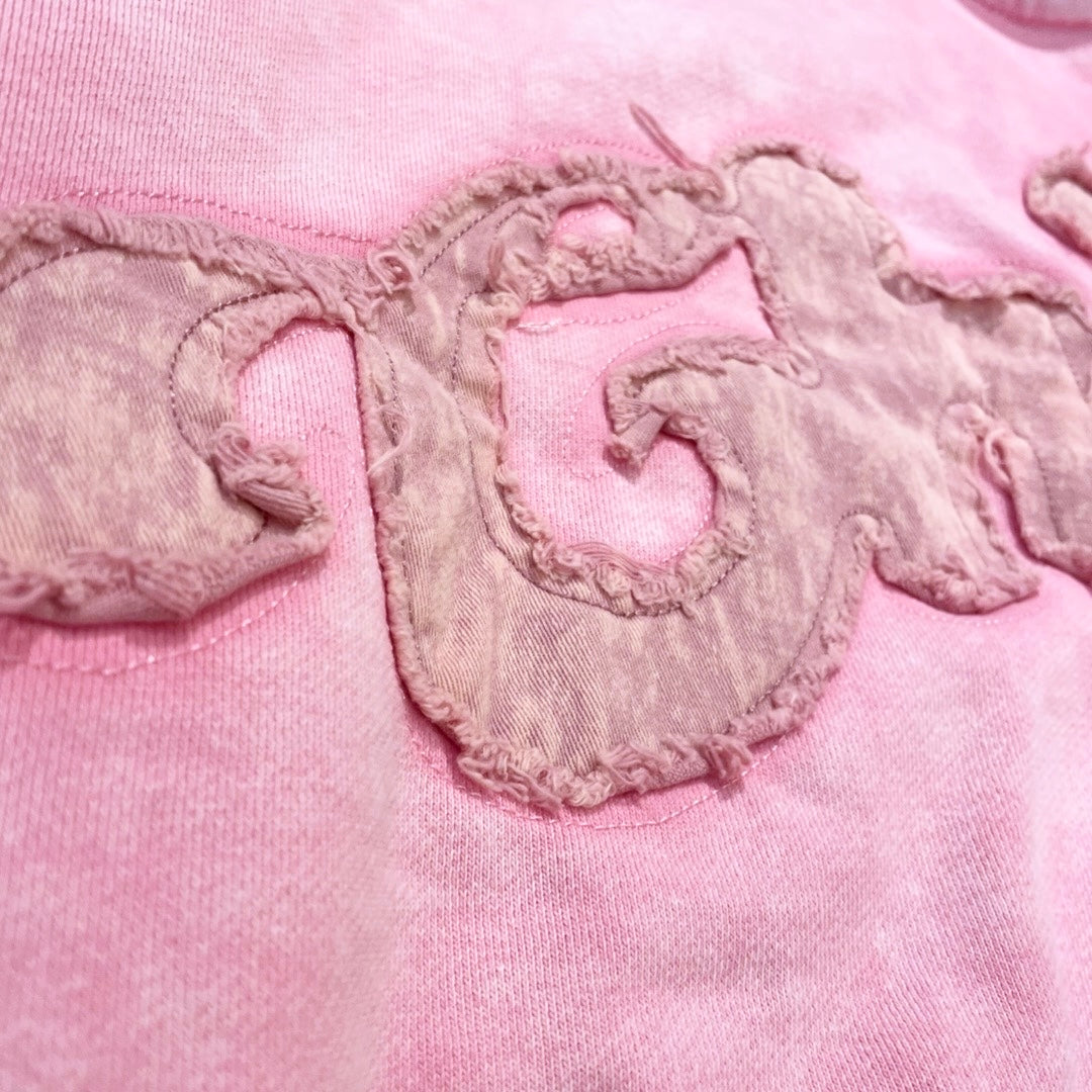 NY BUTTERFLY PIGMENT ZIP HOODIE - PINK